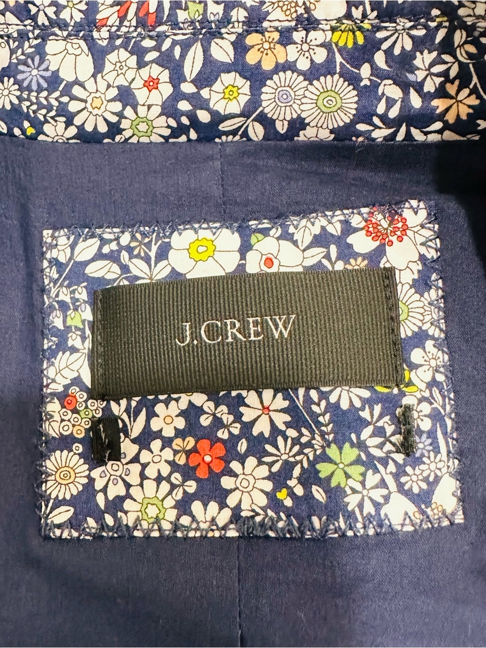 J.Crew Liberty of London Schoolboy Blazer Jacket Floral Cotton Gold Button Sz 6 - Picture 3 of 8